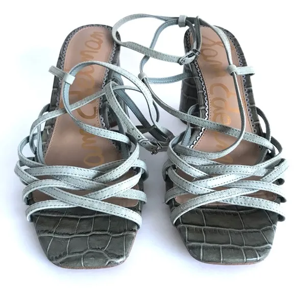 Sam Edelman Daffodil Croco Chunky Heeled Sandal (9M)