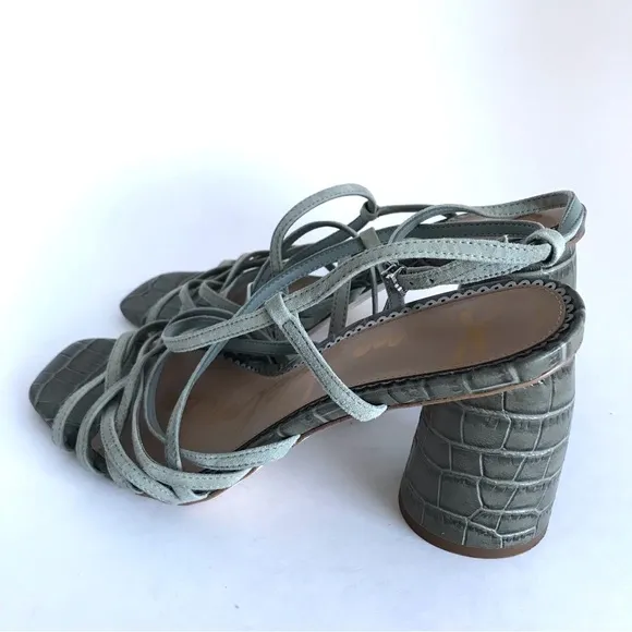 Sam Edelman Daffodil Croco Chunky Heeled Sandal (9M)