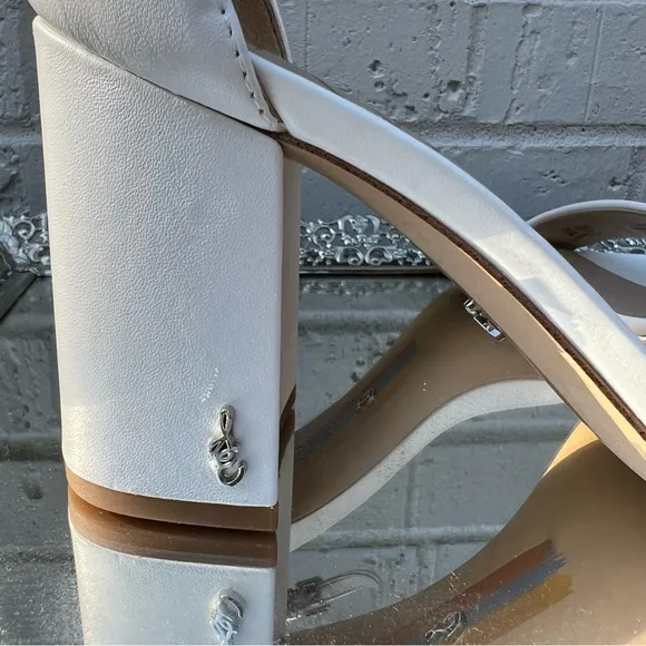 Sam Edelman Daniella Leather Ankle Strap Square Toe Dress Sandals