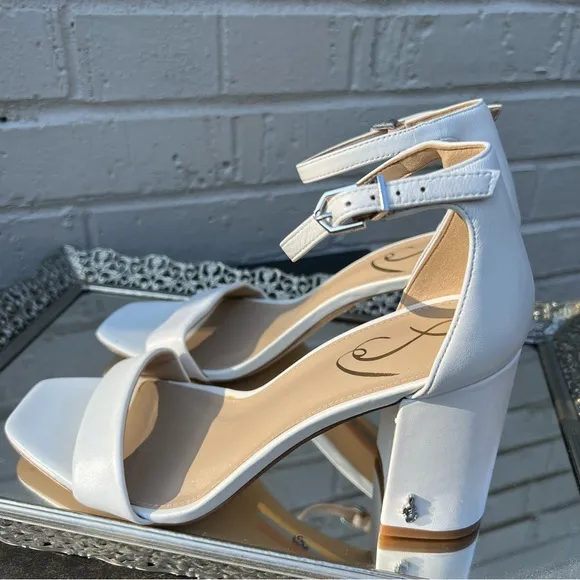 Sam Edelman Daniella Leather Ankle Strap Square Toe Dress Sandals