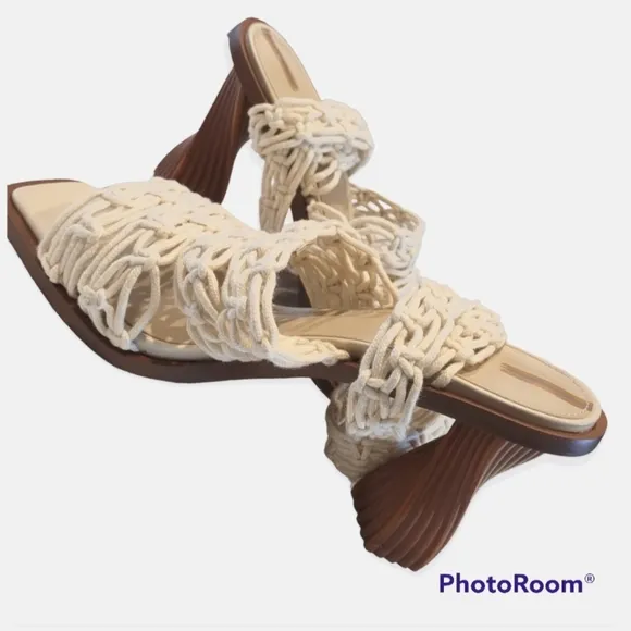Sam Edelman Harleigh Ankle Wrap Heel Natural Sandals