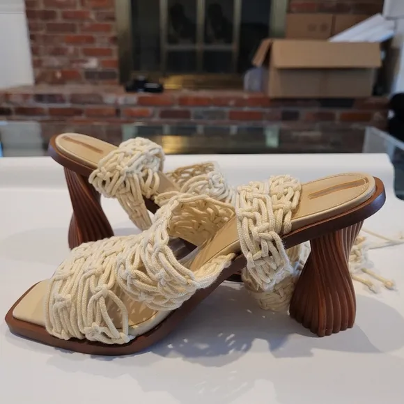 Sam Edelman Harleigh Ankle Wrap Heel Natural Sandals