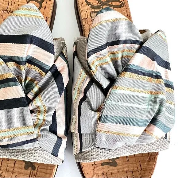 Sam Edelman Heidi Striped Knot Sandals 8.5