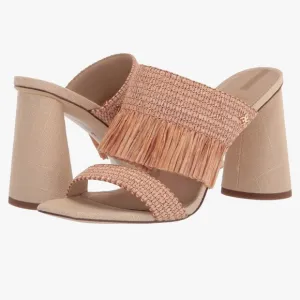SAM EDELMAN Kamryn Slip On High Heel Fringe Sandals