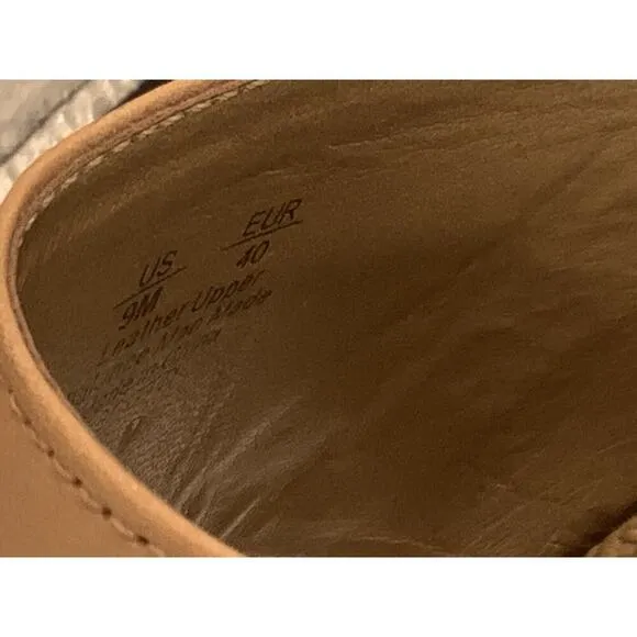 Sam Edelman Leather SCOTTI Silver Tan Sandals Slides Stiletto Mules 9 M NIB