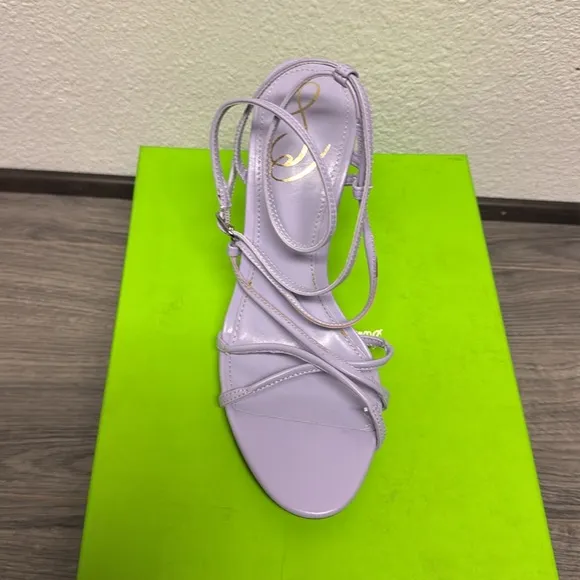 Sam Edelman Sareena Lilac Stiletto Heel Open Toe Ankle Strap Heeled Sandals