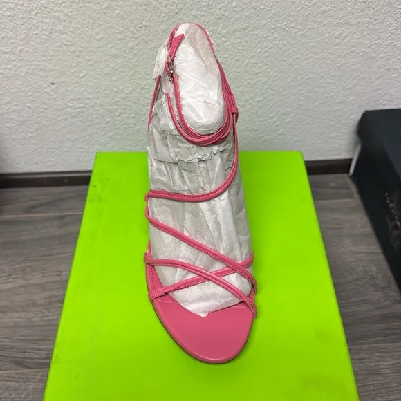 Sam Edelman Sareena Rose Stiletto Heel Open Toe Ankle Strap Heeled Sandals