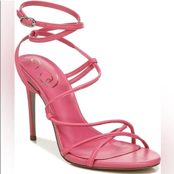 Sam Edelman Sareena Rose Stiletto Heel Open Toe Ankle Strap Heeled Sandals