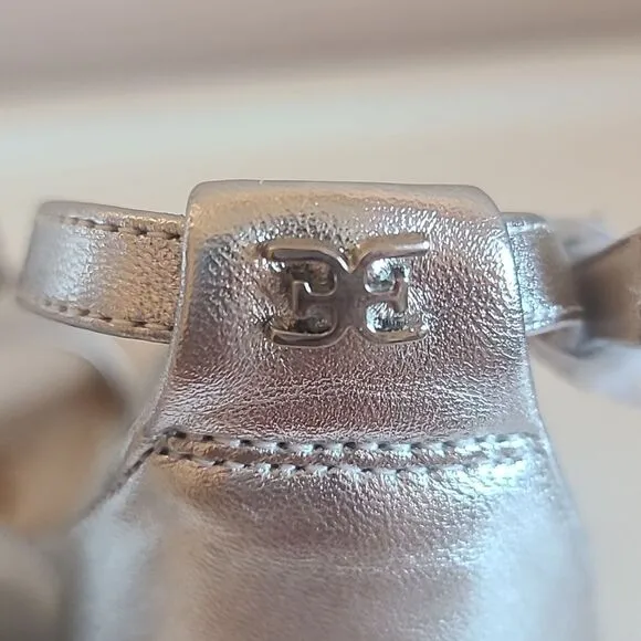 SAM EDELMAN Yaro Dress Sandal Heels Silver Size 8.5