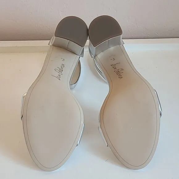 SAM EDELMAN Yaro Dress Sandal Heels Silver Size 8.5