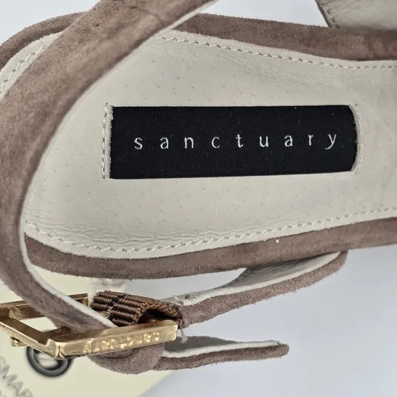 Sanctuary Smart Creation Regal Leather Sandals, Desert Taupe, Women's 8, NWT!
