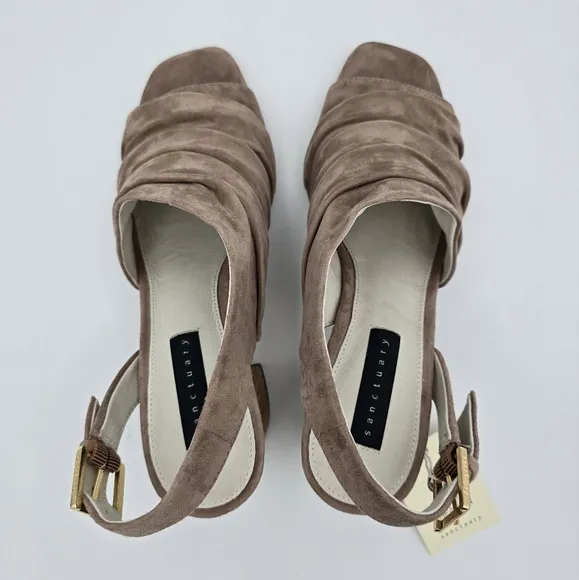 Sanctuary Smart Creation Regal Leather Sandals, Desert Taupe, Women's 8, NWT!