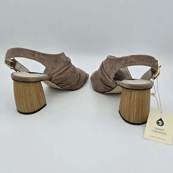 Sanctuary Smart Creation Regal Leather Sandals, Desert Taupe, Women's 8, NWT!