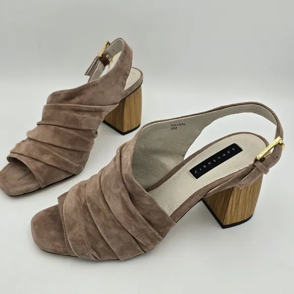 Sanctuary Smart Creation Regal Leather Sandals, Desert Taupe, Women's 8, NWT!