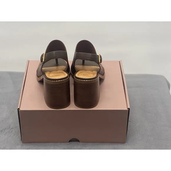 Sarto By Franco Sarto Women’s Atlas Leather Slingback Sandal Sz 9 Brown