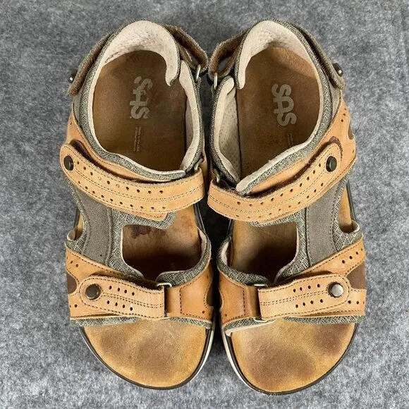 SAS Embark Sport Sandal Live Oak Comfort Outdoor‎ Leather Women’s Sz 8 W USA