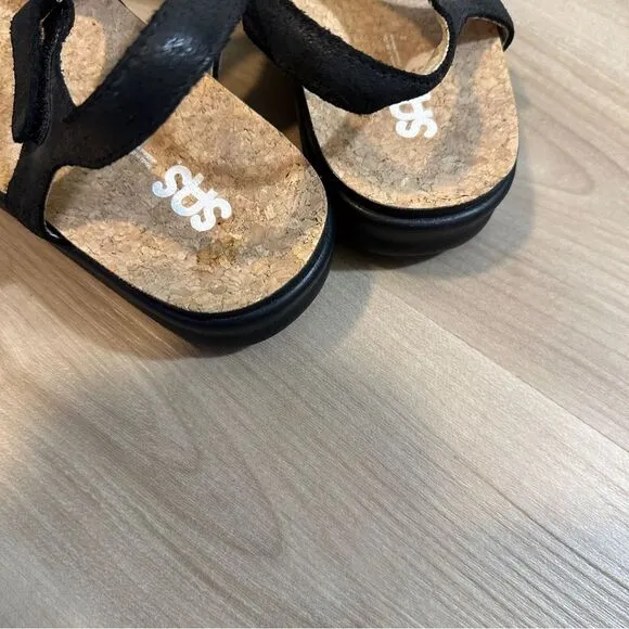 SAS Marina T-Strap Sandal Black Size 10.5W Thong Sandals