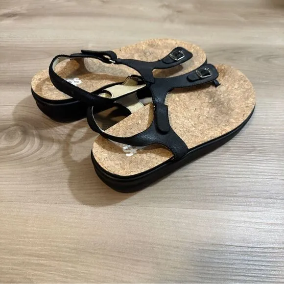 SAS Marina T-Strap Sandal Black Size 10.5W Thong Sandals
