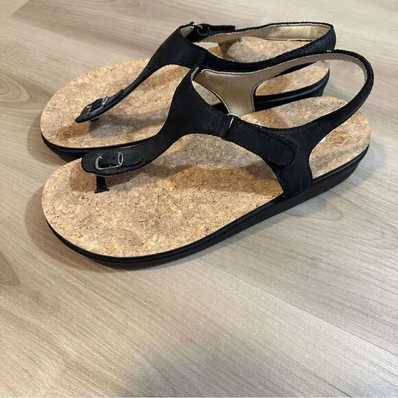 SAS Marina T-Strap Sandal Black Size 10.5W Thong Sandals