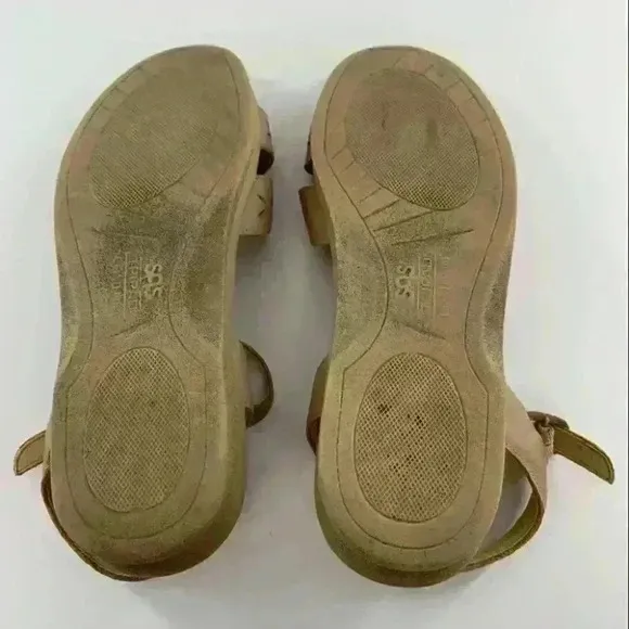 Sas sandals Dua quarter strap 9 N taupe leather Grannycore comfort orthopedic