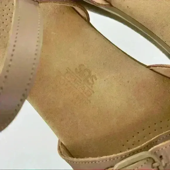 Sas sandals Dua quarter strap 9 N taupe leather Grannycore comfort orthopedic