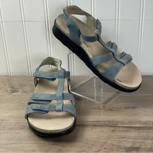 SAS Sorrento Slingback T-Strap Denim Tripad Comfort Sandals Women's Size 8M