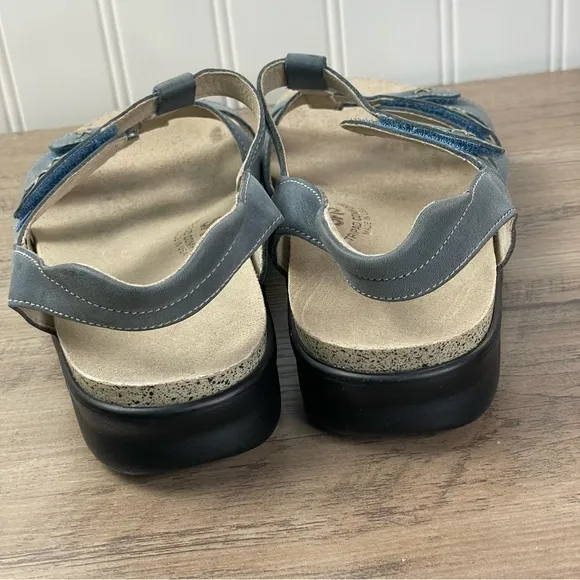 SAS Sorrento Slingback T-Strap Denim Tripad Comfort Sandals Women's Size 8M
