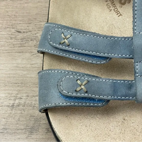 SAS Sorrento Slingback T-Strap Denim Tripad Comfort Sandals Women's Size 8M