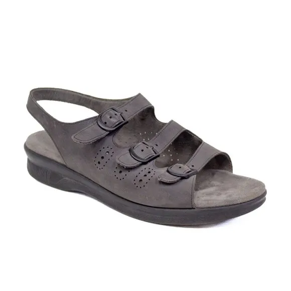 SAS Trio II Sandals Women's Grey Suede Tripad Comfort Size 8 USA