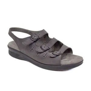 SAS Trio II Sandals Women's Grey Suede Tripad Comfort Size 8 USA