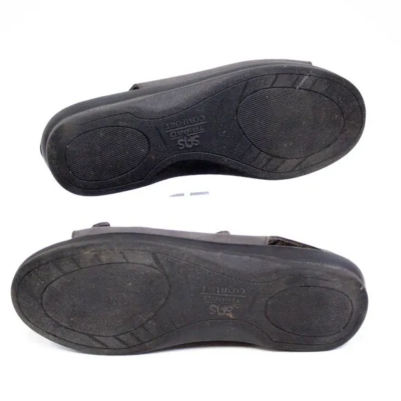 SAS Trio II Sandals Women's Grey Suede Tripad Comfort Size 8 USA