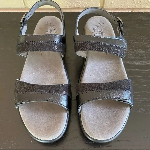 SAS Women Shoes Nudu Sandal Midnight Black Size 10.5 N Casual Comfort Adjustable