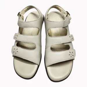SAS Womens Quatro bone Leather Tripad Comfort Sandals Size 8M