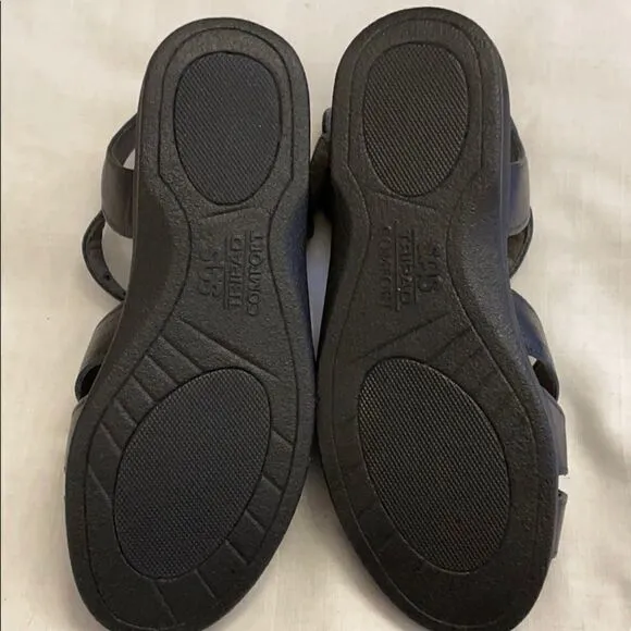 SAS BLACK TRIPAD COMFORT SANDALS.  NEW