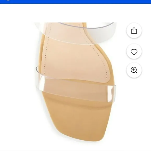 SCHULTZ Ariella Clear Acrylic  Strap Block Heel Sandals Size 10.5