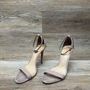 Schutz Cadey Lee Beige Suede Stiletto Sandals Women's Size 8.5