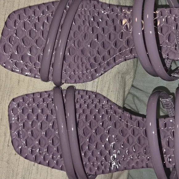 Schutz-Leather Heeled Sandals 'Lover Mid' In Orchid-Size 6.5