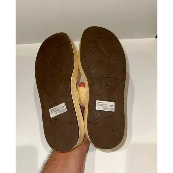 Schutz Lola Buckle Flatform Sandals Size 7.5