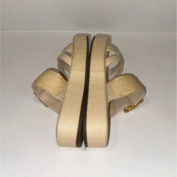 Schutz Lola Buckle Flatform Sandals Size 7.5