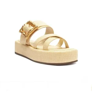 Schutz Lola Buckle Flatform Sandals Size 7.5