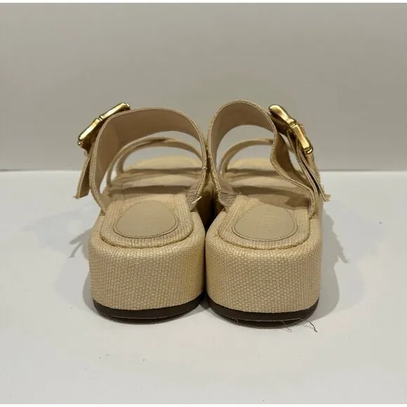Schutz Lola Buckle Flatform Sandals Size 7.5