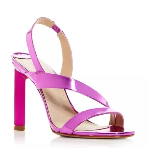 SCHUTZ Women's Dannie Slingback High Heel Sandals Fuchsia Pink Hot - Size 8