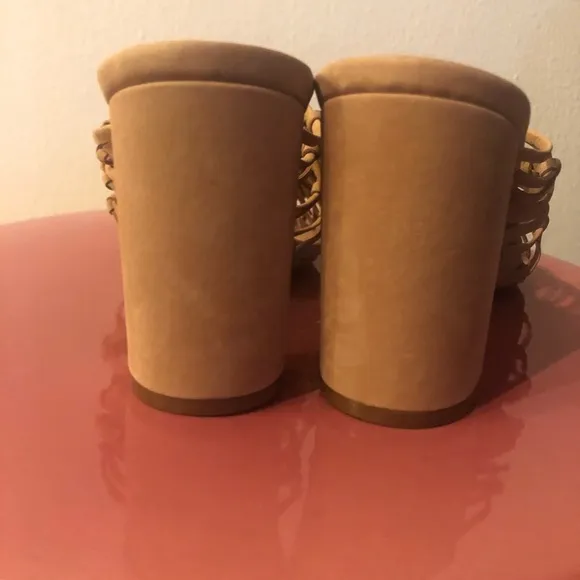SCHUTZ WOVEN TASSEL SANDALS