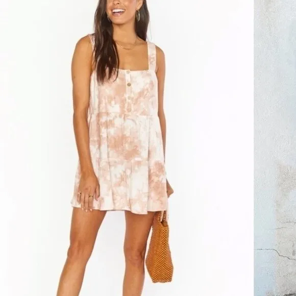 Show Me Your Mumu Marisa Dress Tie Dye SIZE L LARGE