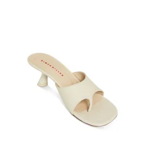 SIMON MILLER Womens Beige Padded Bill Round Toe Slip On Thong Sandals 37