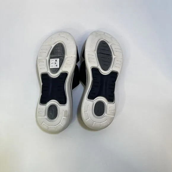 Skechers go walk Arch fit cushioned navy/white women's slip on sandal 9 us