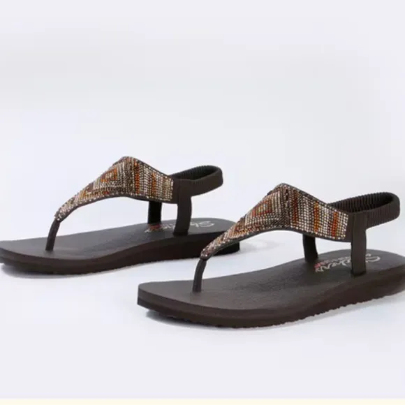 Skechers meditation gypsy glam sandals, flip flops. Women’s size 9