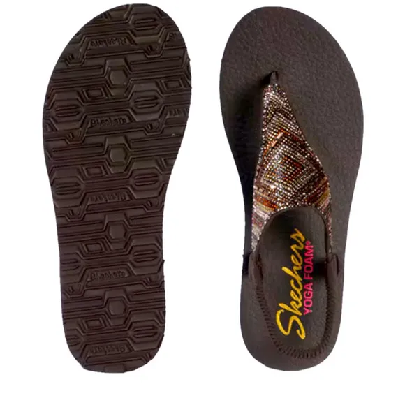 Skechers meditation gypsy glam sandals, flip flops. Women’s size 9