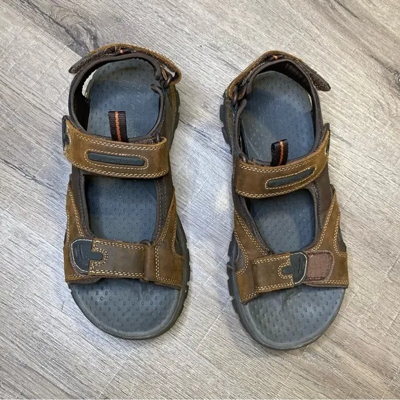 Sketchers Good Year Brown and Black Sandals 8 NWOT