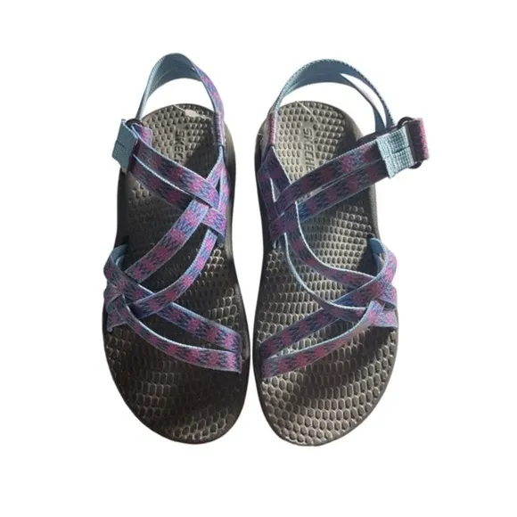 Sketchers Hiking Swimming Strap Sandals Purple Blue Size 1 EUC #3052